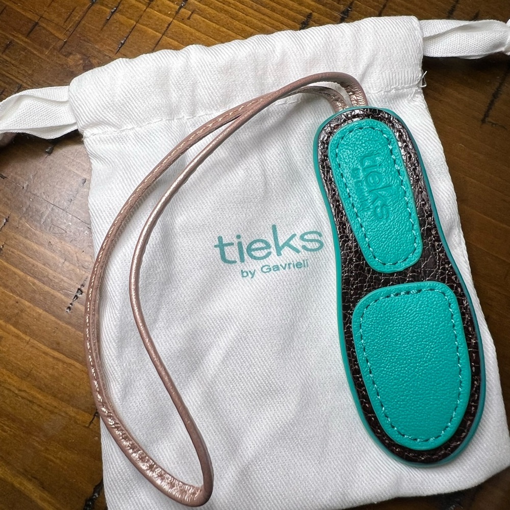 Tieks Leather Bag Tag Charm in Rose Gold day 11 advent calendar